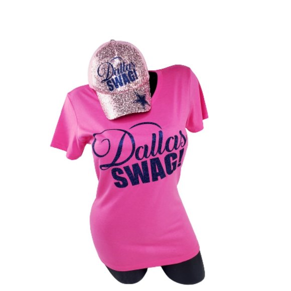 Dallas Swag Pink Fitted Lt. Weight Jersey Tee. Game Day Tee!!! - Picture 2 of 6